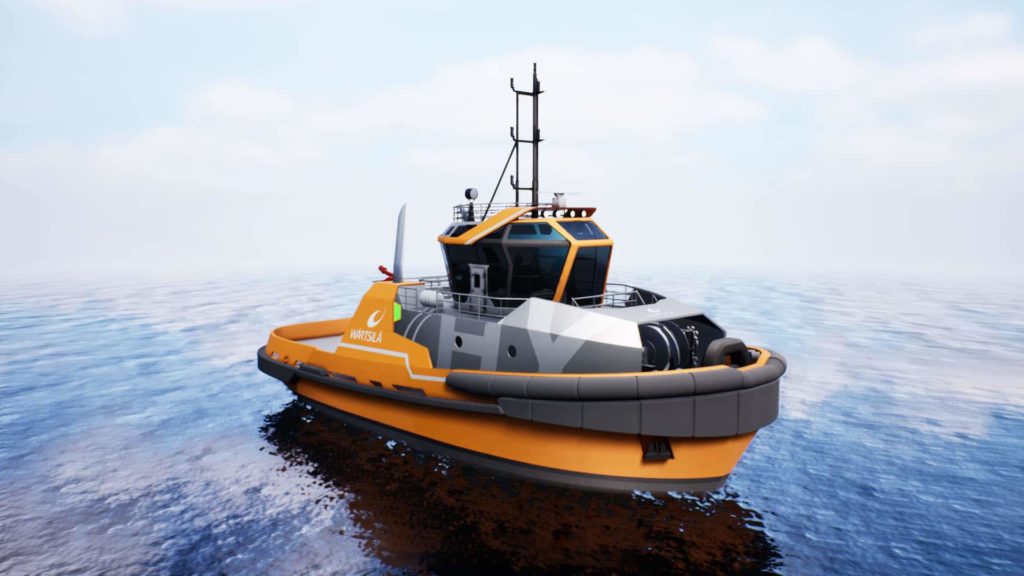Tugboat on water (3d model)