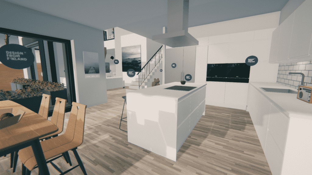 VR based virtual showroom for presenting Finnish home