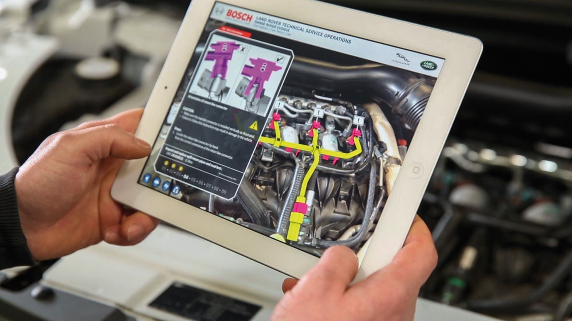 Using tablet's augmented reality functions to work more efficiently.