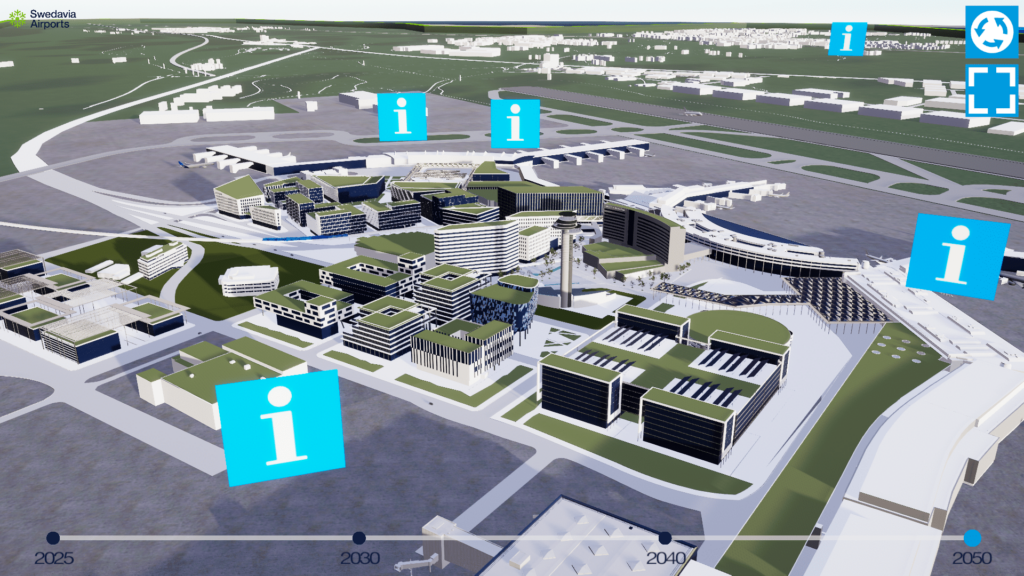 Virtual tour of a future airport