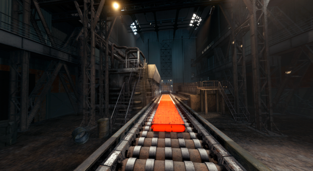 Virtual reality tour of a steel mill