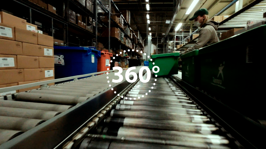 360 virtual tour of a logistical center
