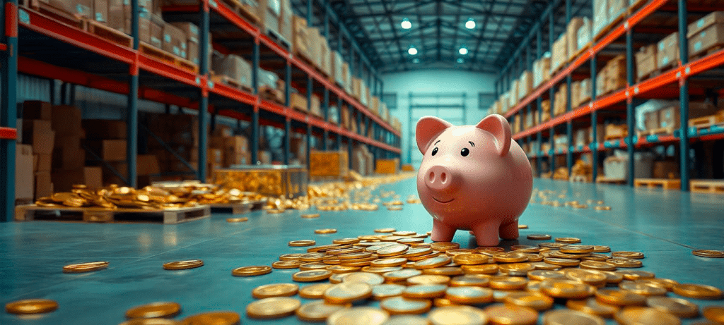 warehouse piggy bank virtuaalikoulutus ai