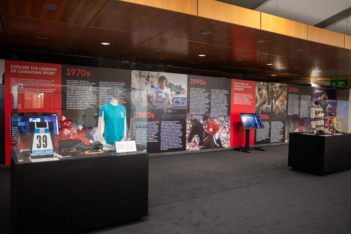 canadian sports hall of fame installation digital interactive